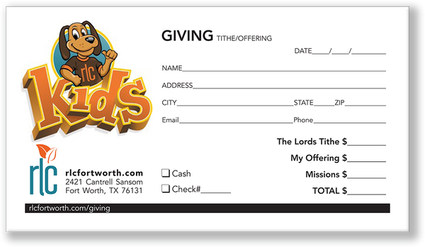 Tithe Envelopes and Offering Envelopes