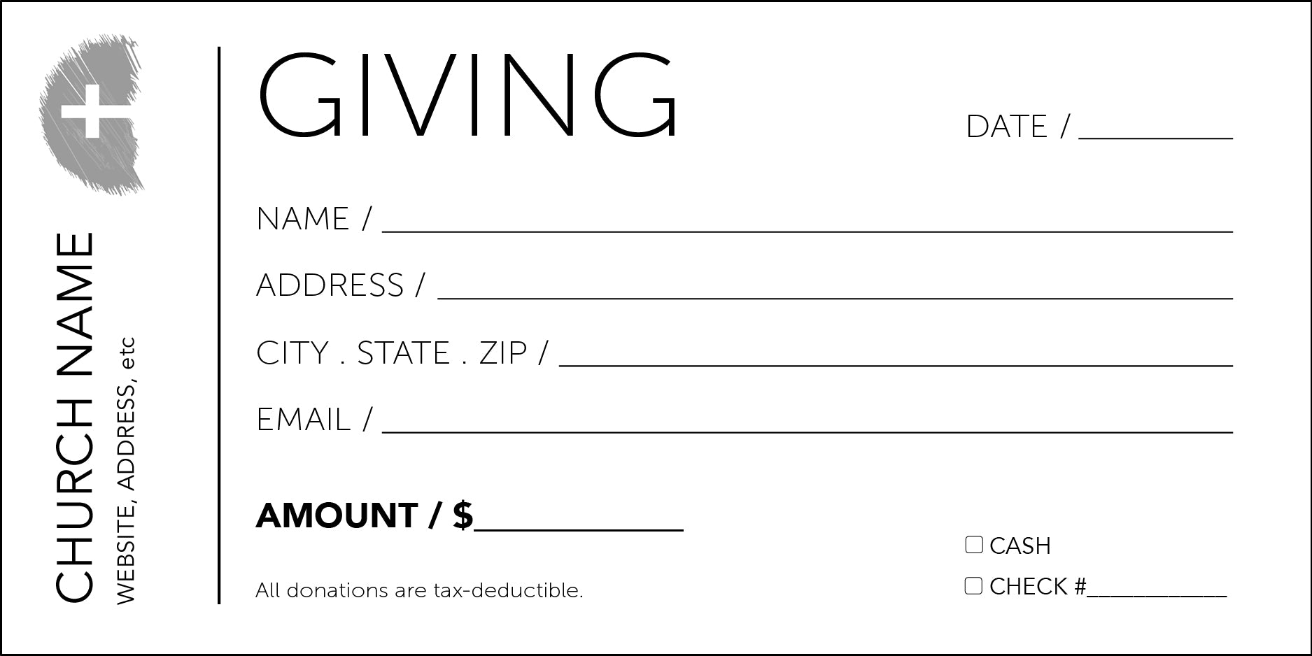 Custom Offering Envelope | MyOfferingEnvelope.com | Template 8