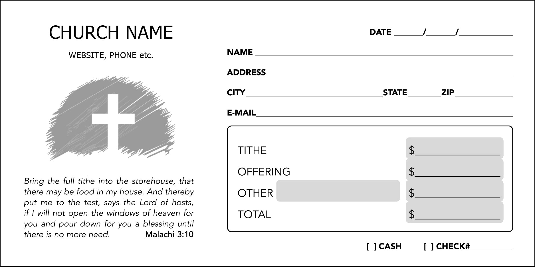 Custom Offering Envelope Free Design MyOfferingEnvelope Com